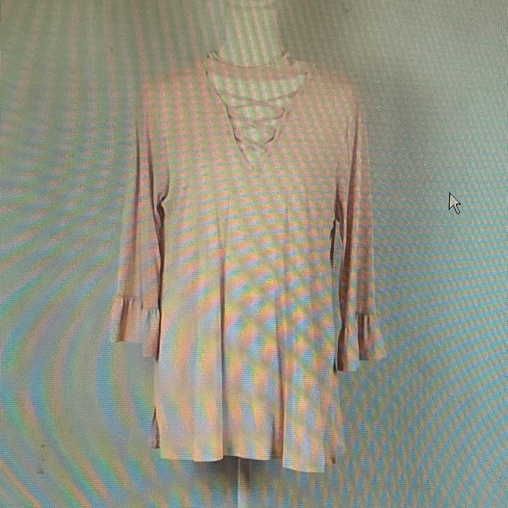Women's Light Pink Ruffle Sleeve Top